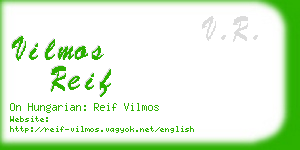 vilmos reif business card